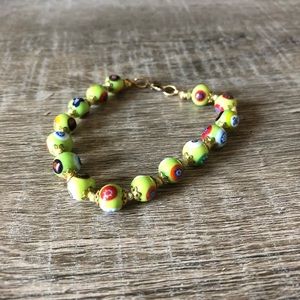 real Italian green beaded bracelet from Italy